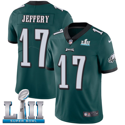  Eagles 17 Alshon Jeffery Green Youth 2018 Super Bowl LII Vapor Untouchable Player Limited Jersey