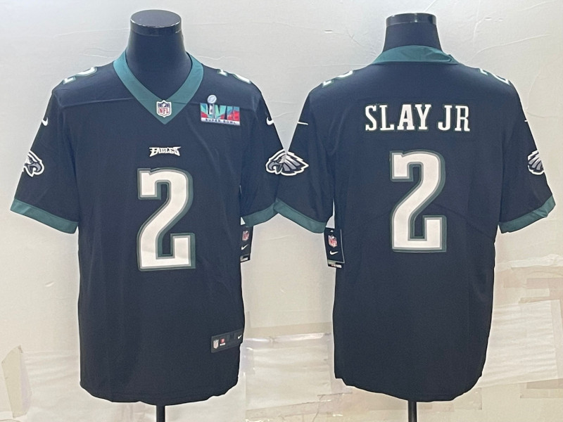 Nike Eagles 2 Darius Slay JR Black 2023 Super Bowl LVII Vapor Limited Jersey