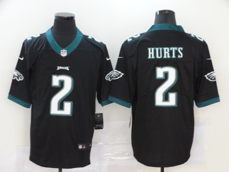 Nike Eagles 2 Jalen Hurts Black 2020 NFL Draft First Round Pick Vapor Untouchable Limited Jersey