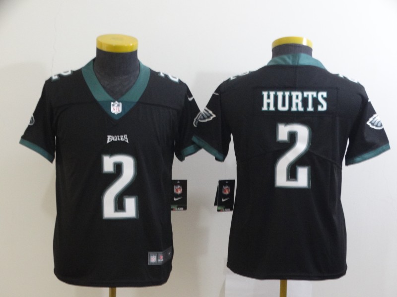 Nike Eagles 2 Jalen Hurts Black Youth Vapor Untouchable Limited Jersey