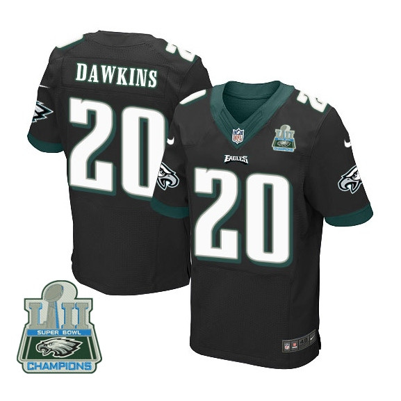  Eagles 20 Brian Dawkins Black 2018 Super Bowl Champions Elite Jersey