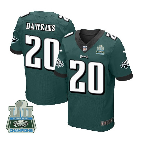  Eagles 20 Brian Dawkins Green 2018 Super Bowl Champions Elite Jersey