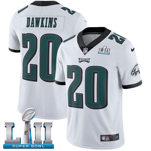  Eagles 20 Brian Dawkins White 2018 Super Bowl LII Vapor Untouchable Player Limited Jersey