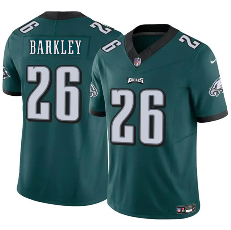 Nike Eagles 26 Saquon Barkley Green Vapor Untouchable Limited Jersey