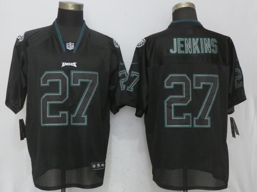  Eagles 27 Malcolm Jenkins Black Lights Out Elite Jersey