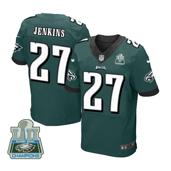  Eagles 27 Malcolm Jenkins Green 2018 Super Bowl Champions Elite Jersey