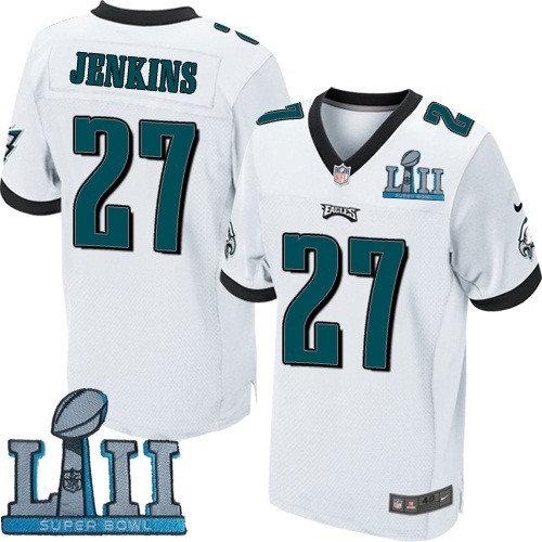  Eagles 27 Malcolm Jenkins White 2018 Super Bowl LII Elite Jersey