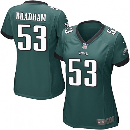  Eagles 53 Nigel Bradham Green Women Game Jersey