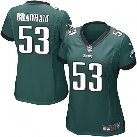  Eagles 53 Nigel Bradham Green Women Game Jersey