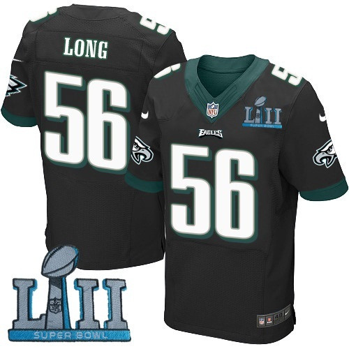  Eagles 56 Chris Long Black 2018 Super Bowl LII Elite Jersey