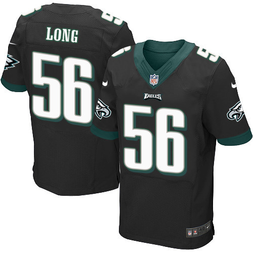  Eagles 56 Chris Long Black Elite Jersey