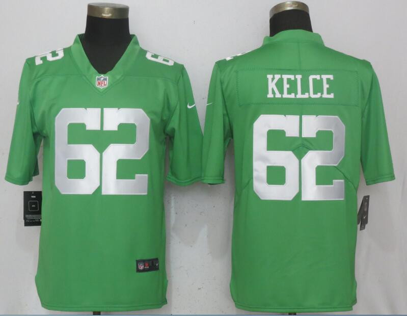  Eagles 62 Jason Kelce Green 2017 Vapor Untouchable Player Limited Jersey