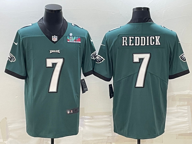 Nike Eagles 7 Haason Reddick Green 2023 Super Bowl LVII Vapor Limited Jersey