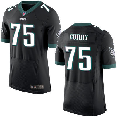  Eagles 75 Curry Vinny Black Elite Jersey