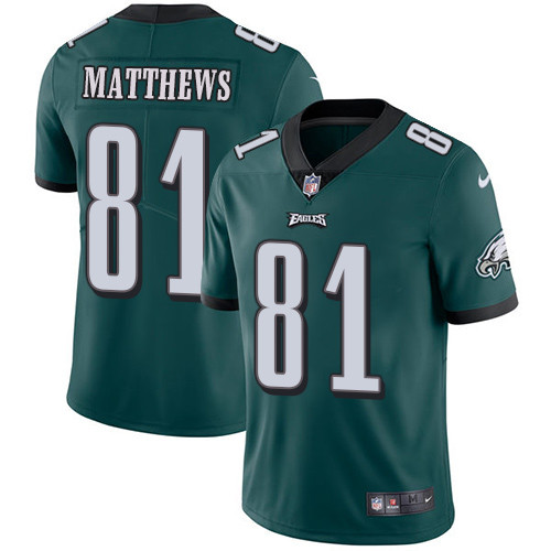  Eagles 81 Jordan Matthews Green Vapor Untouchable Player Limited Jersey