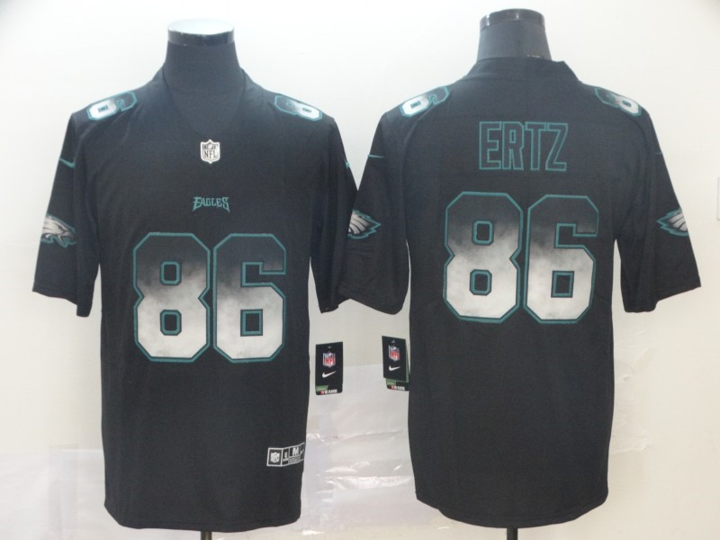 Nike Eagles 86 Zach Ertz Black Arch Smoke Vapor Untouchable Limited Jersey