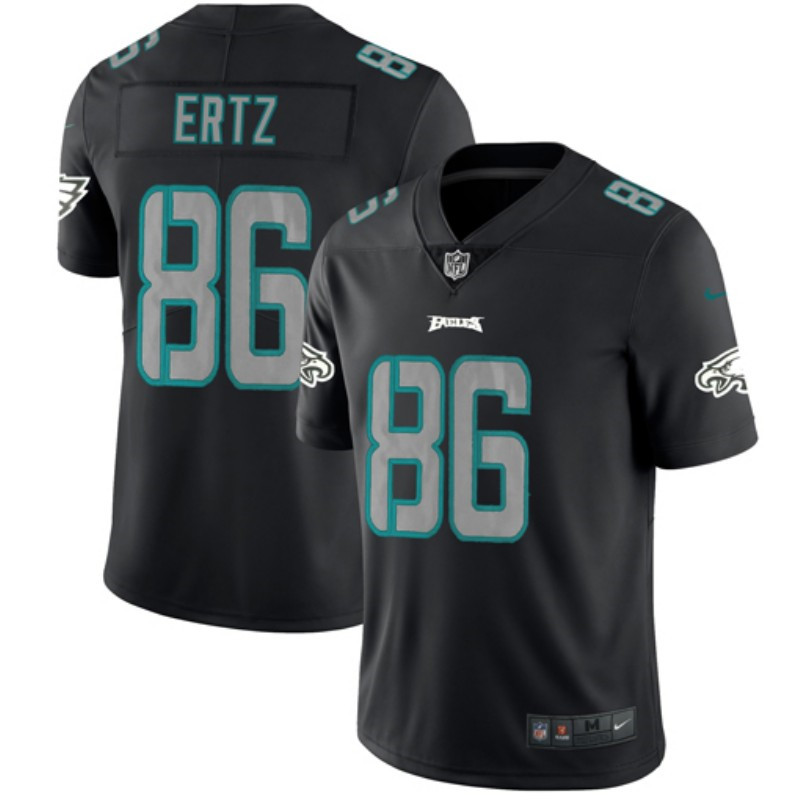 Nike Eagles 86 Zach Ertz Black Impact Rush Limited Jersey