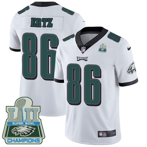  Eagles 86 Zach Ertz White 2018 Super Bowl Champions Vapor Untouchable Player Limited Jersey