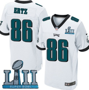  Eagles 86 Zach Ertz White 2018 Super Bowl LII Elite Jersey