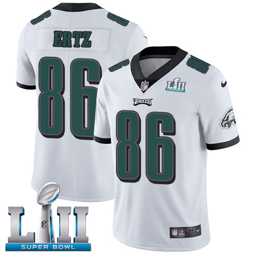  Eagles 86 Zach Ertz White Youth 2018 Super Bowl LII Vapor Untouchable Player Limited Jersey