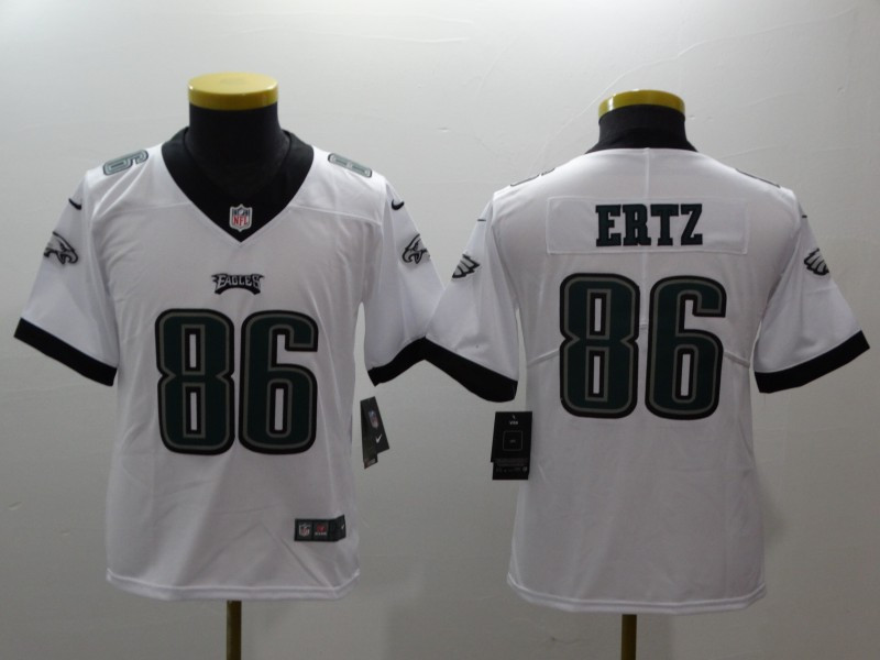  Eagles 86 Zach Ertz White Youth Vapor Untouchable Player Limited Jersey