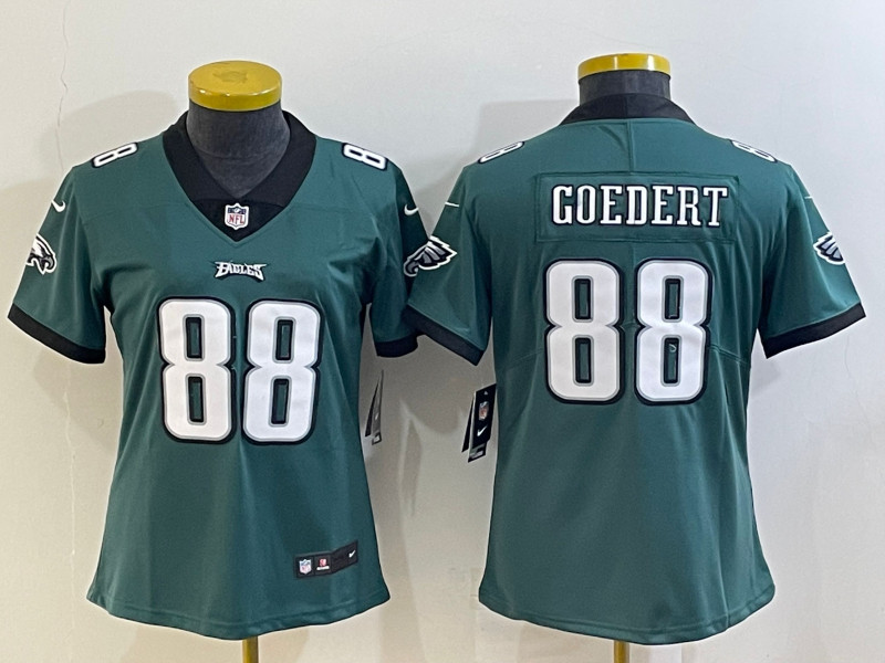 Nike Eagles 88 Dallas Goedert Green Women Vapor Limited Jersey