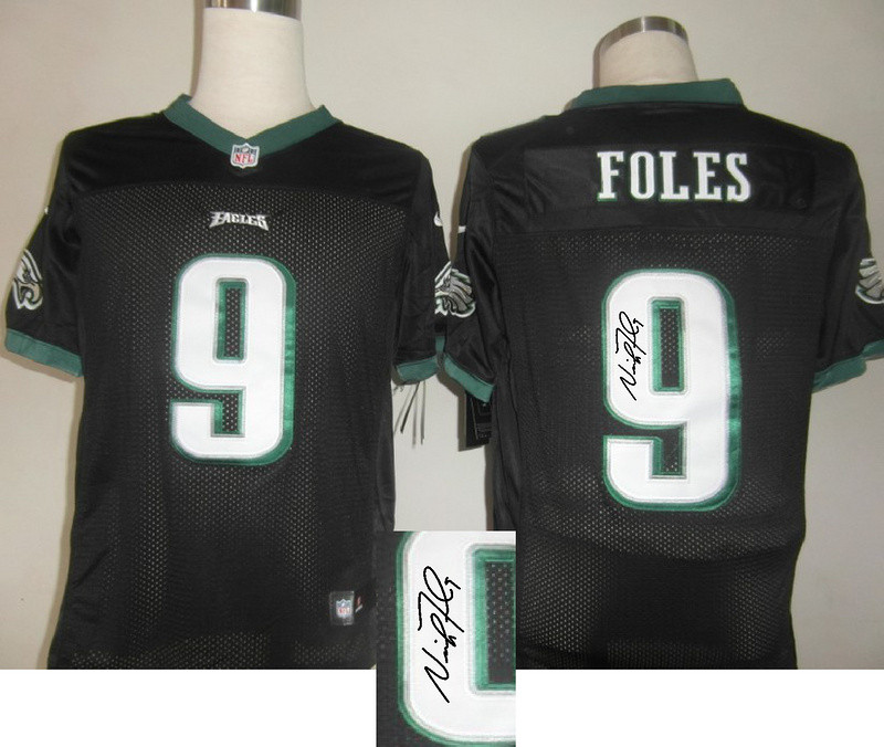  Eagles 9 Nick Foles Black Signature Edition Elite Jersey