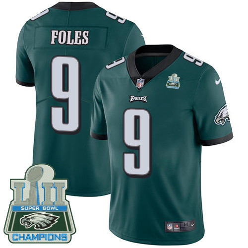  Eagles 9 Nick Foles Green 2018 Super Bowl Champions Vapor Untouchable Player Limited Jersey