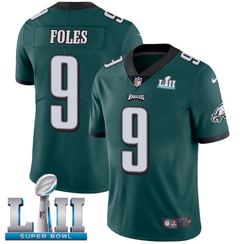  Eagles 9 Nick Foles Green 2018 Super Bowl LII Vapor Untouchable Player Limited Jersey