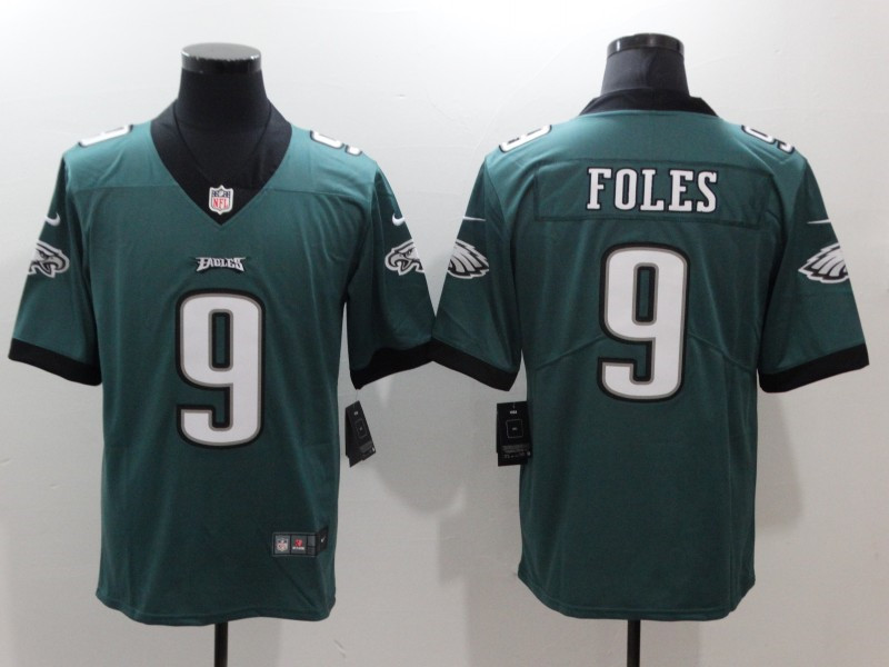 Nike Eagles 9 Nick Foles Green Vapor Untouchable Limited Jersey