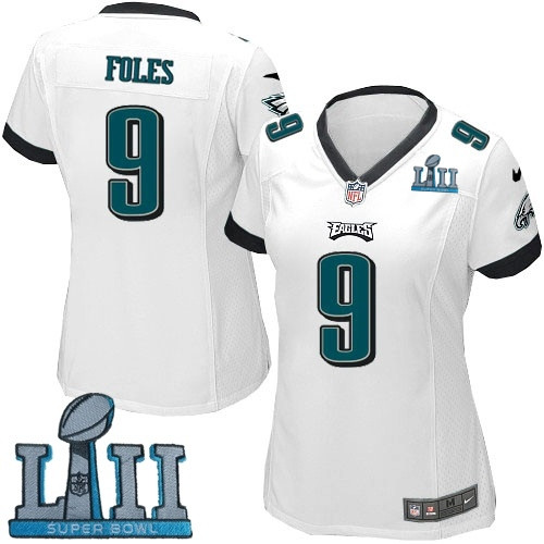  Eagles 9 Nick Foles White Women 2018 Super Bowl LII Game Jersey