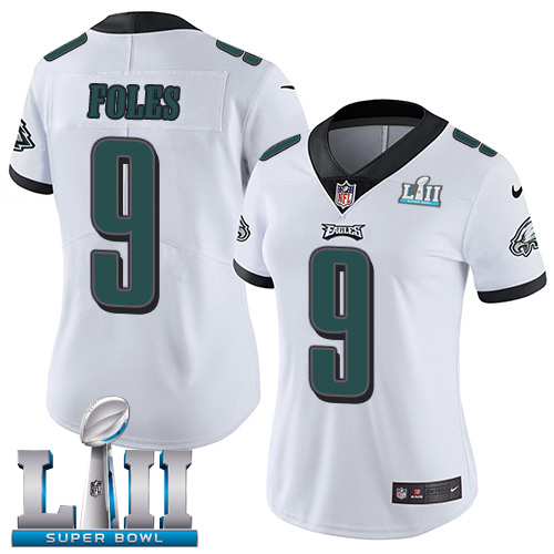  Eagles 9 Nick Foles White Women 2018 Super Bowl LII Vapor Untouchable Player Limited Jersey