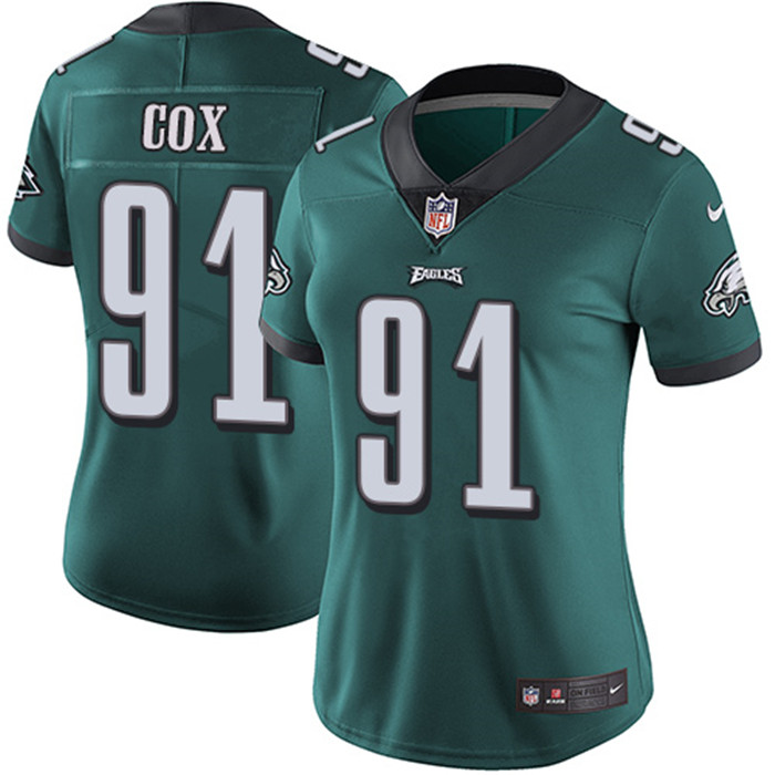  Eagles 91 Fletcher Cox Green Women Vapor Untouchable Limited Jersey