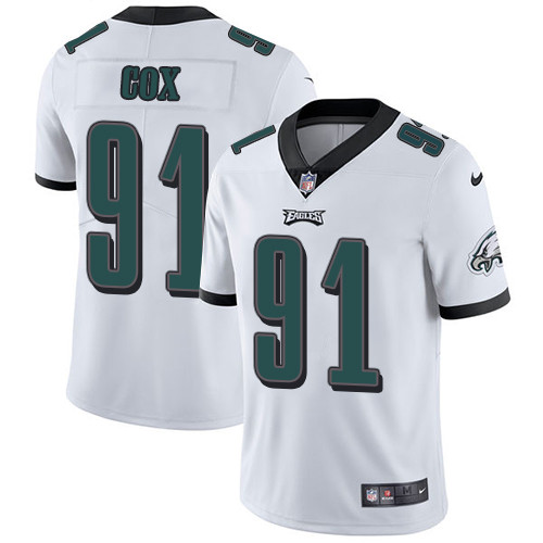  Eagles 91 Fletcher Cox White Vapor Untouchable Player Limited Jersey