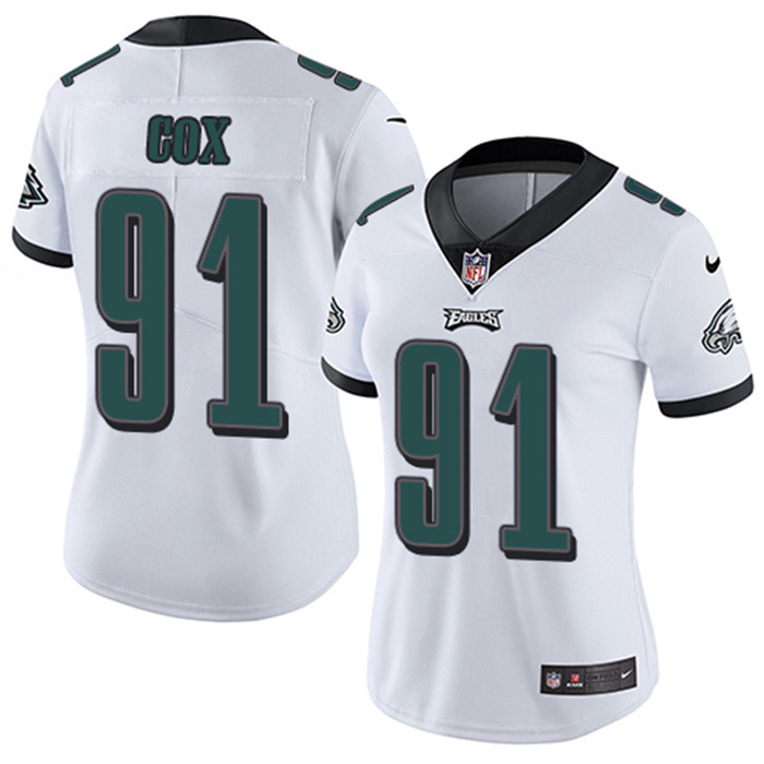  Eagles 91 Fletcher Cox White Women Vapor Untouchable Limited Jersey