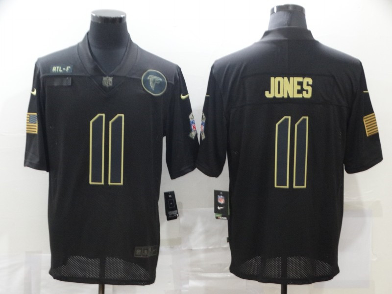 Nike Falcons 11 Julio Jones Black 2020 Salute To Service Limited Jersey