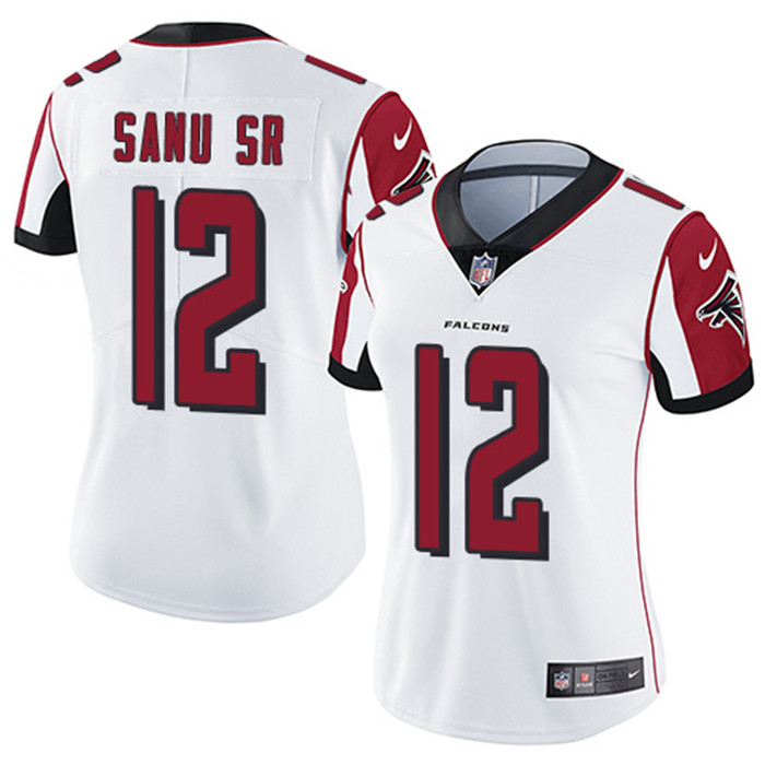  Falcons 12 Mohamed Sanu Sr White Women Vapor Untouchable Limited Jersey