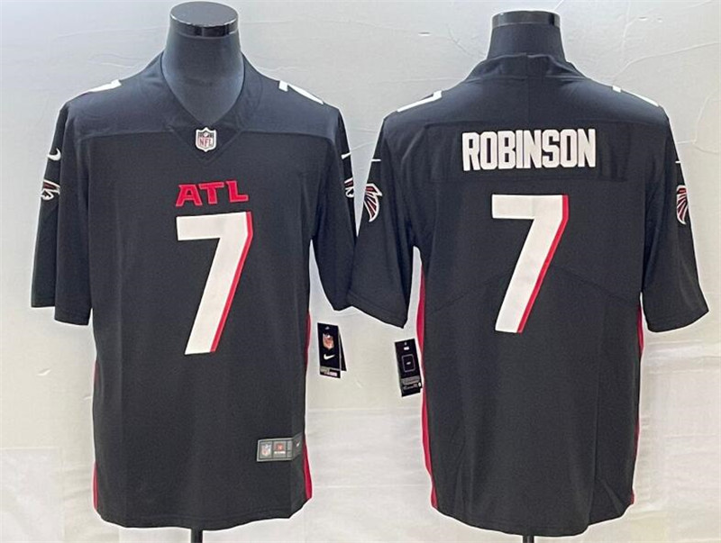 Nike Falcons 7 Bijan Robinson Black 2023 NFL Draft Vapor Limited Jersey
