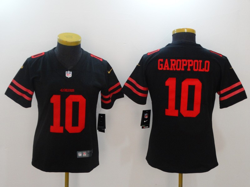  Giants 10 Jimmy Garoppolo Black Women Vapor Untouchable Player Limited Jersey