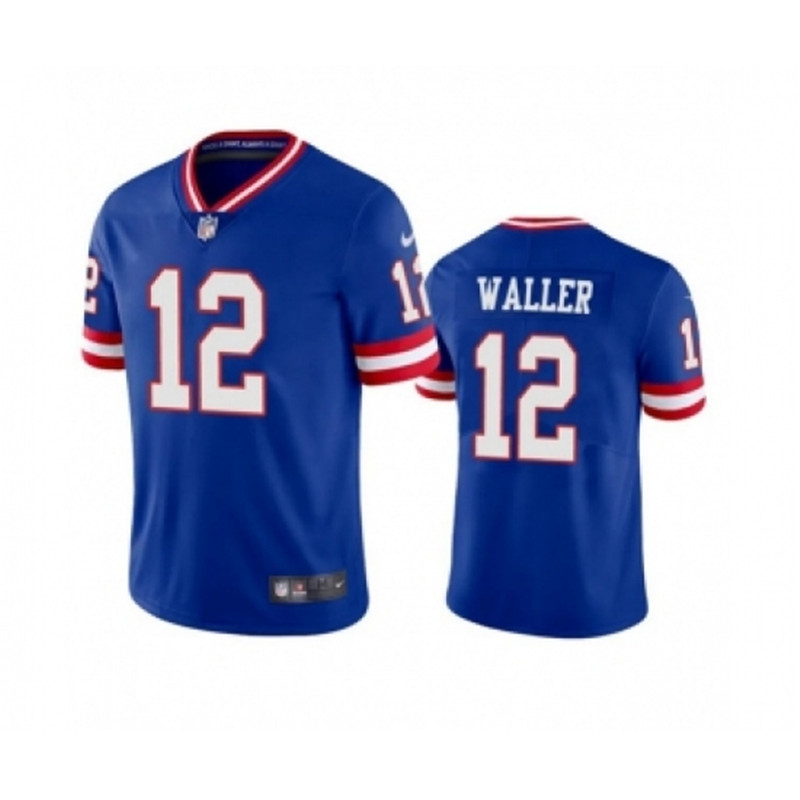 Nike Giants 12 Darren Waller Blue Classic Stitched Jersey