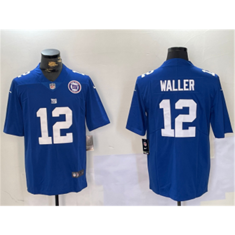 Nike Giants 12 Waller Blue Vapor Limited Jersey