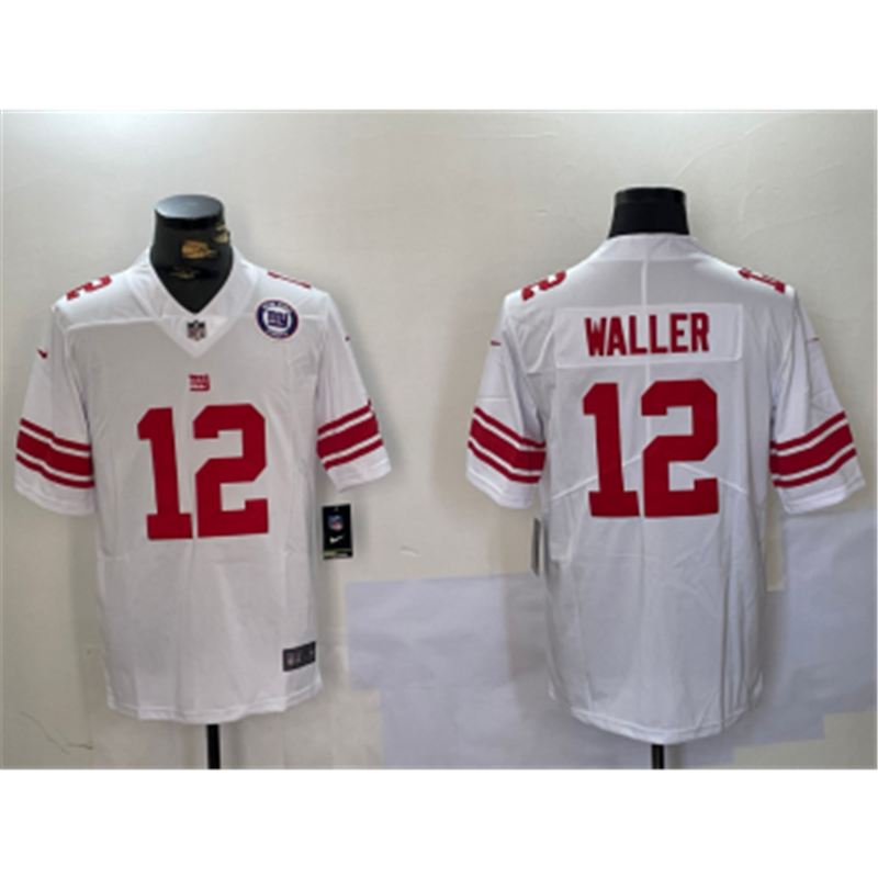 Nike Giants 12 Waller White Vapor Limited Jersey