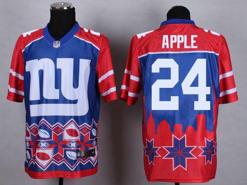  Giants 24 Eli Apple Blue Men Stitched NFL Elite Noble Fashion Jersey