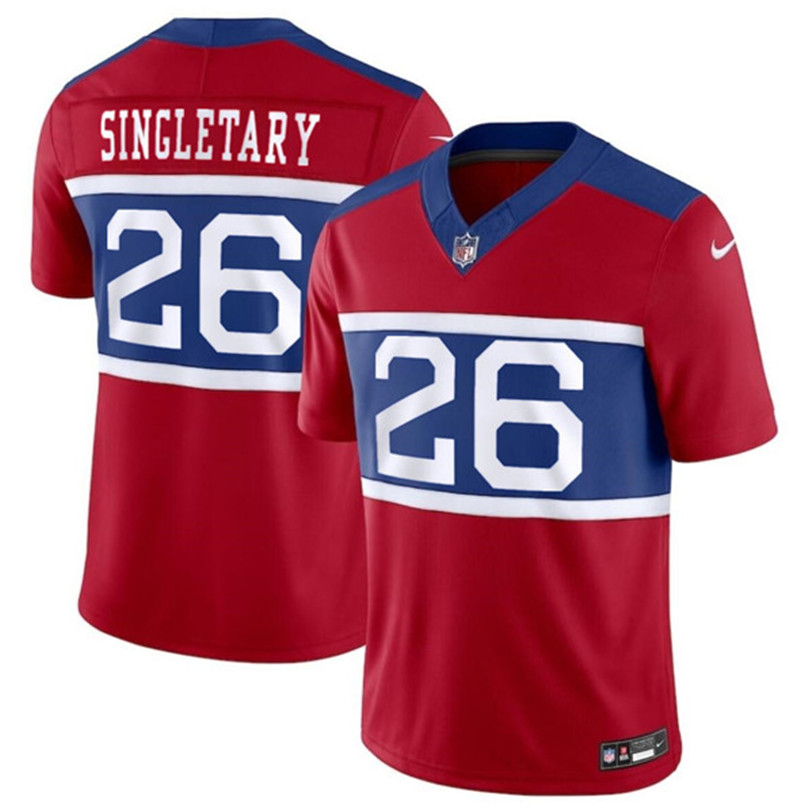 Nike Giants 26 Devin Singletary Century Red Alternate Vapor F.U.S.E. Limited Jersey