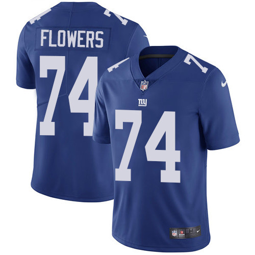  Giants 74 Ereck Flowers Blue Vapor Untouchable Player Limited Jersey