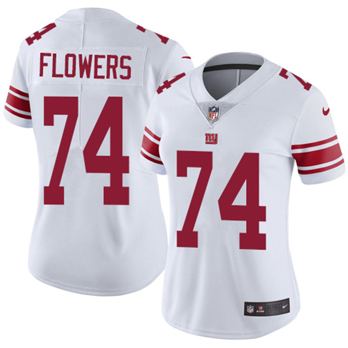  Giants 74 Ereck Flowers White Women Vapor Untouchable Limited Jersey