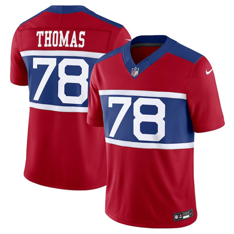 Nike Giants 78 Andrew Thomas Century Red Alternate Vapor F.U.S.E. Limited Jersey