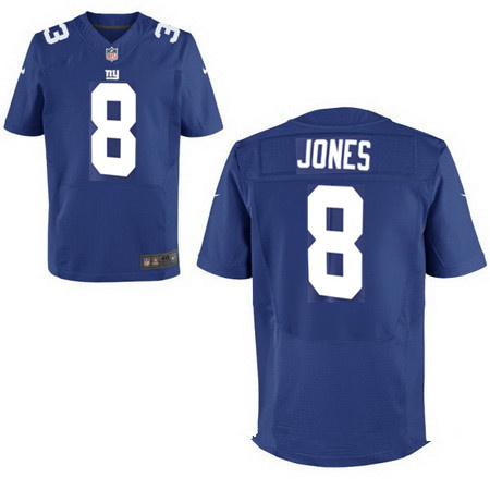 Nike Giants 8 Jones Royal Elite Jersey