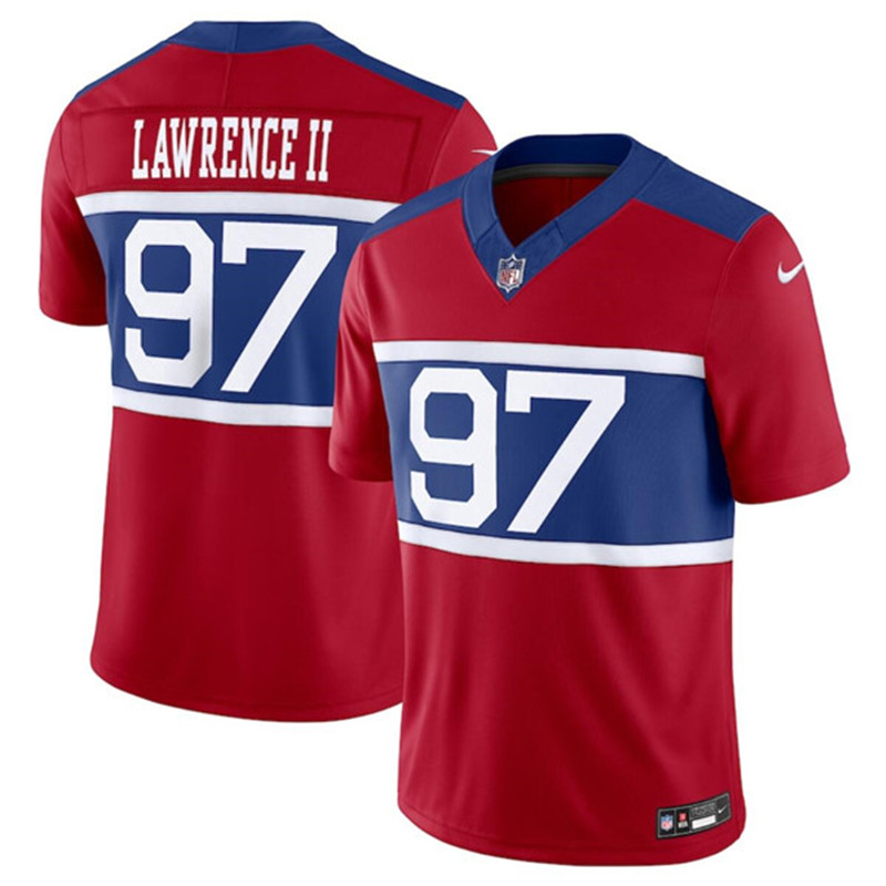 Nike Giants 97 Dexter Lawrence II Century Red Alternate Vapor F.U.S.E. Limited Jersey