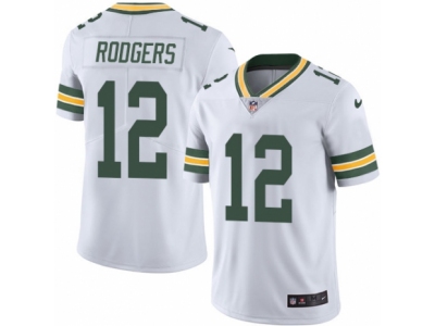  Green Bay Packers 12 Aaron Rodgers Limited White Rush NFL Jersey